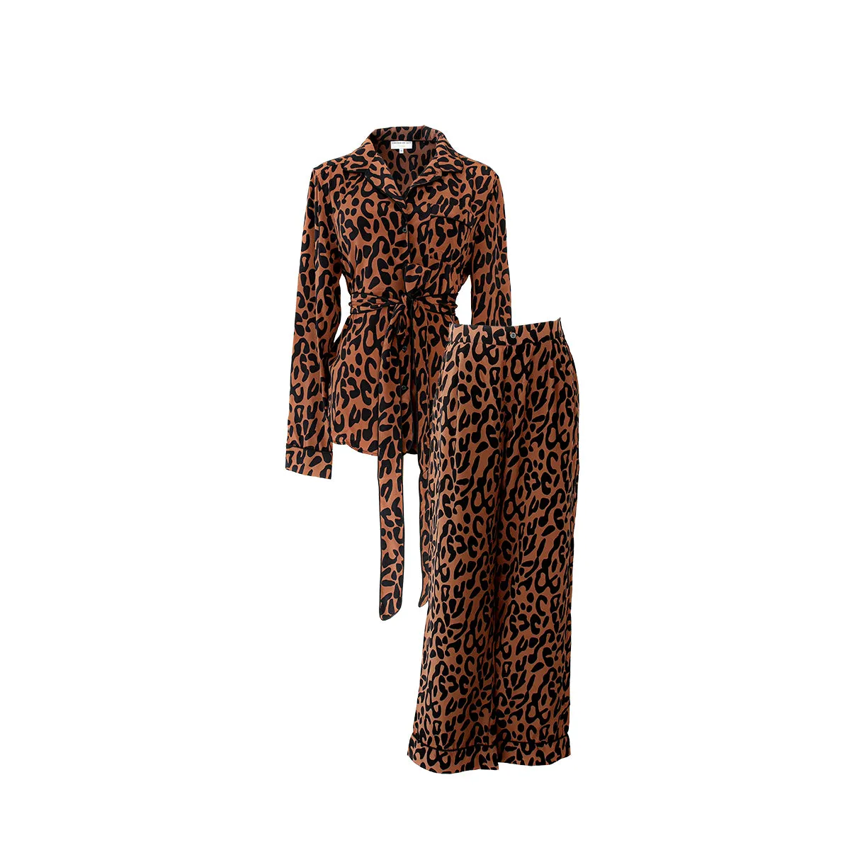 Bette Lounge Silk Set Leopard